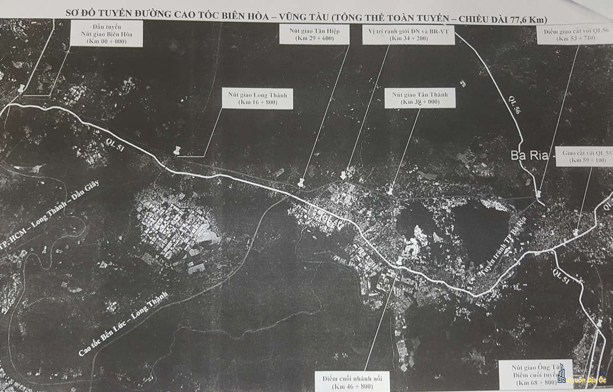 Sơ đồ phê duyệt tuyến cao tốc Biên Hòa Vũng Tàu