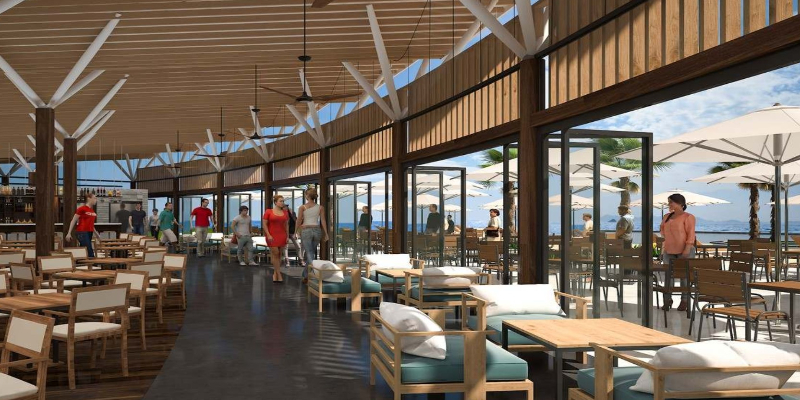 Phối cảnh nhà hàng ven biển
