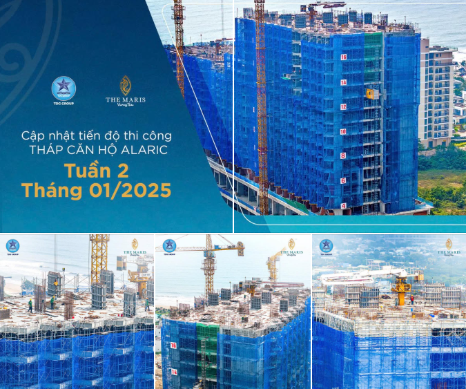 Tiến độ thi công tại The Maris Vũng Tàu ngày càng được đẩy mạnh